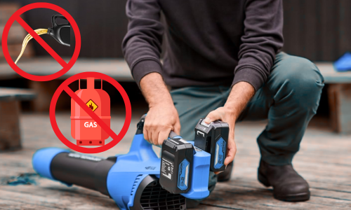 GreenWind PW250 in azione - Modalità soffiatore